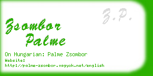 zsombor palme business card